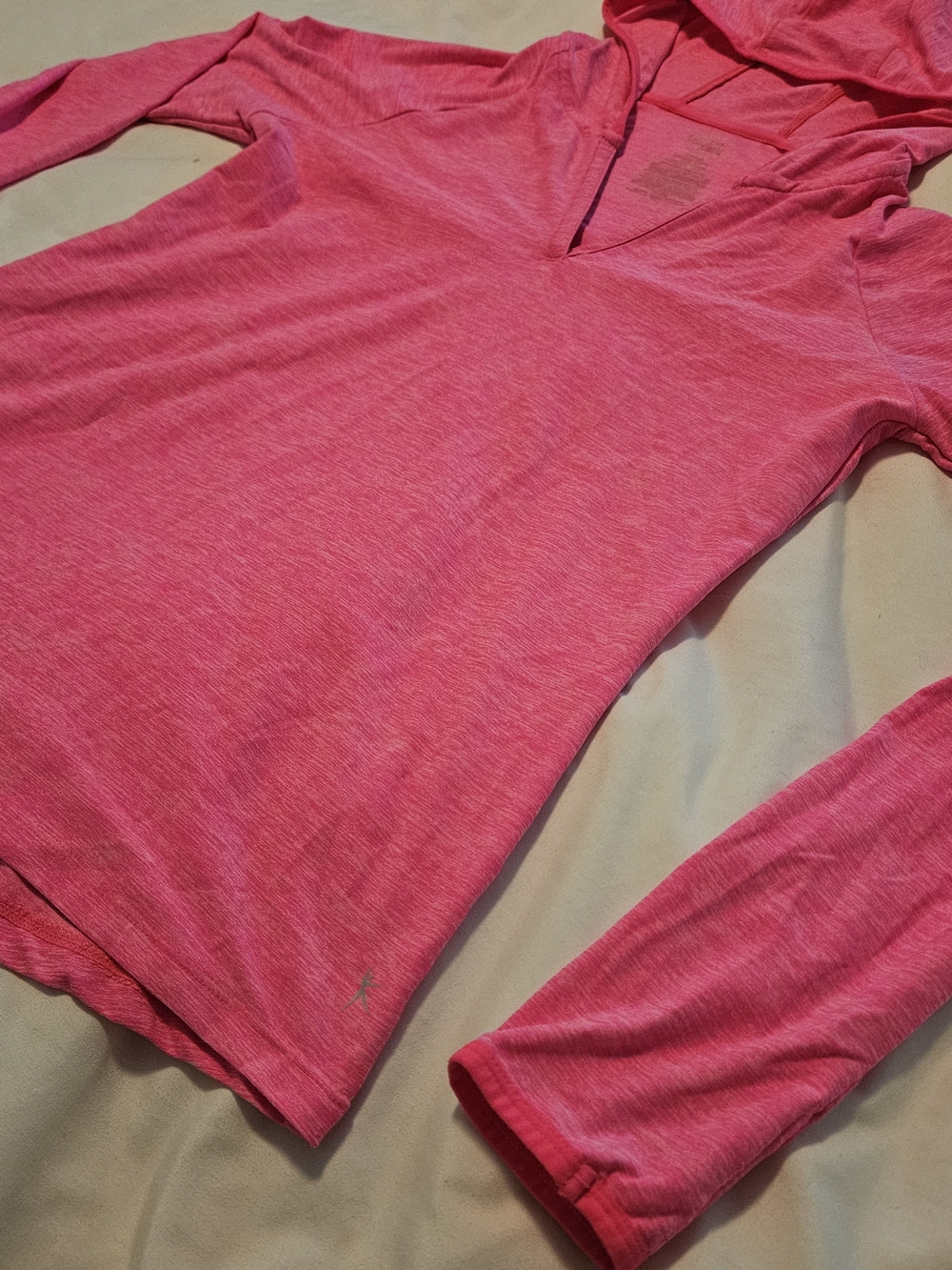 Women’s Pink Long-Sleeve Hooded Active Top